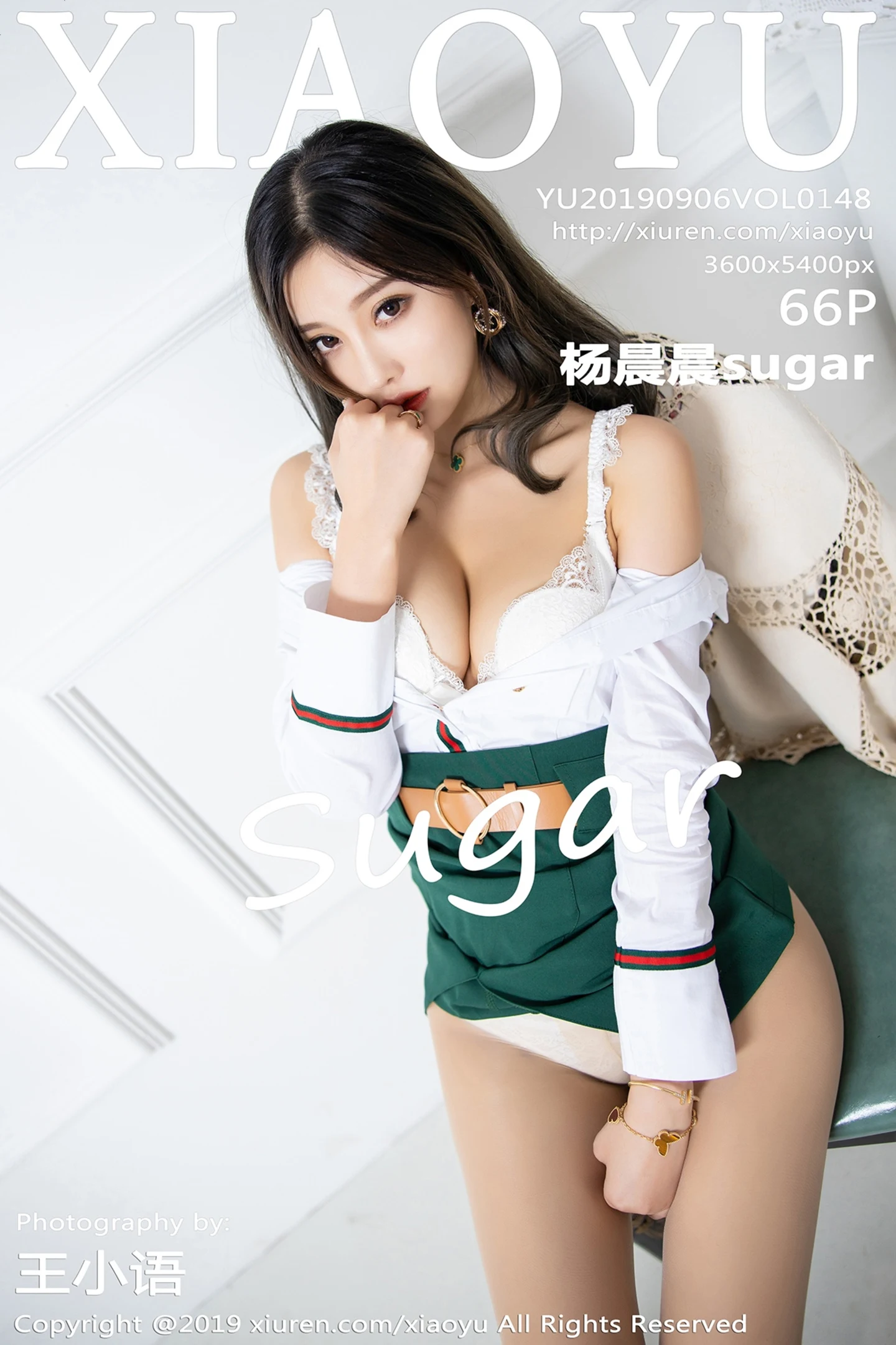 [XiaoYu画语界]Vol.148 女神杨晨晨sugar私房白衬衣半露豪乳超薄肉丝裤袜惹火诱惑写真66P-秀人网官方网站